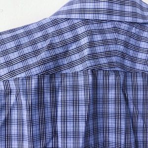 Neiman Marcus Blue Plaid Dress Shirt